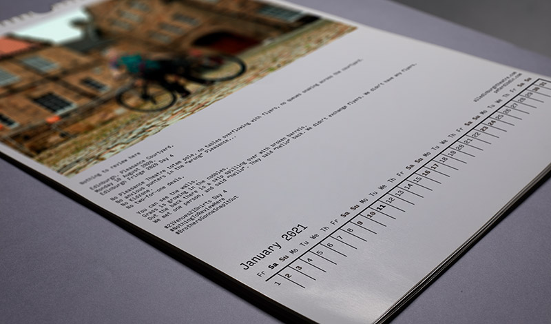 The page for January in the Nothing To Review Here calendar.