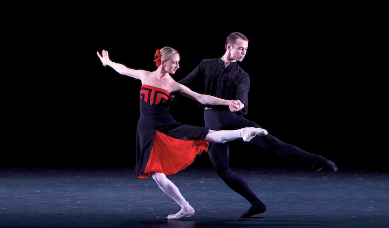 Christopher Harrison and Claire Robertson in Hans Van Manen’s 5 Tangos. Photograph by Andy Ross