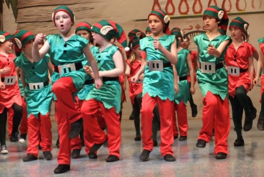 A scene from Christmastown! with members of the junior gang. Photo: Michael Walker