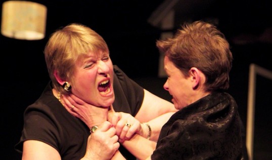 Wendy Mathison (Violet) and Helen Goldie (Barbara) in August: Osage County. Photo © Howard Elwyn-Jones.