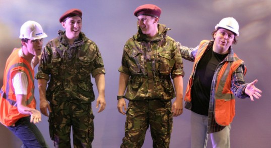 Adrian MacDonald (Davy) and Ross Hunter (Ally). Photo Captivate Theatre
