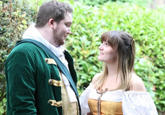 David Bartholomew (the Seer) and Jennifer Good (Catriona Grant). Photo: Simon Boothroyd