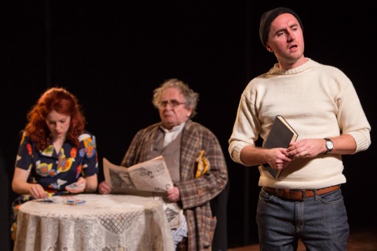 Jessica Hardwick Sylvester McCoy Euan Donald. Photo: John Johnston