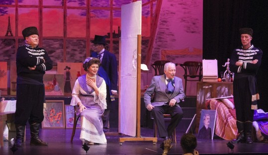 The weddinb scene: Pavlovitch, Angele, Rene and Mentchikoff. Photo: Simon Boothroyd