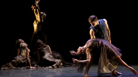 Sophie Martin as Abigail and Christopher Harrison as John Proctor  in Helen Pickett’s The Crucible. Photo: Andy Ross