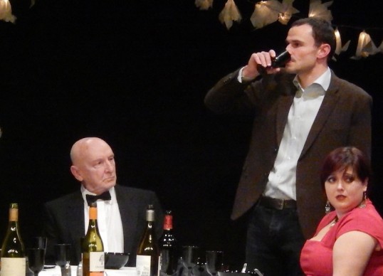 Festen: Helge, Christian and Helene. Photo Gordon Hughes