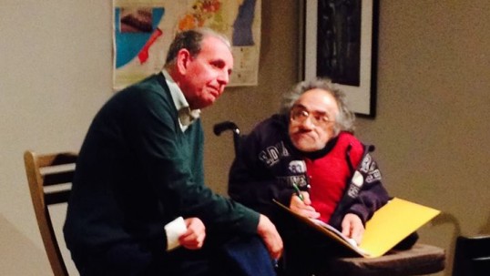 Writer Jim Jim Aitkin and performer Nabil Shaban. Photo SparkaKi