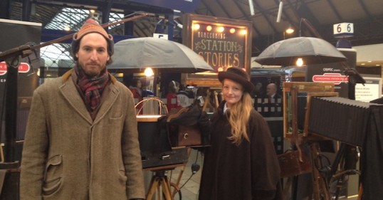 Sven Werner with assistant. Cryptic's Station Stories. Photo: Thom Dibdin