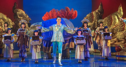 Aladdin (Greg Barrowman) with babes. Photo Douglas Robertson