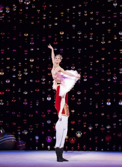 Erik Cavallari as the Prince with Sophie Martin as the Sugar Plum Fairy in Peter Darrell’s The Nutcracker 2. Photo by Andy Ross