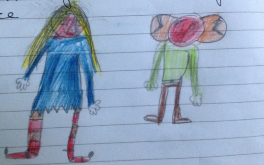 Sophie with the BFG by Flora