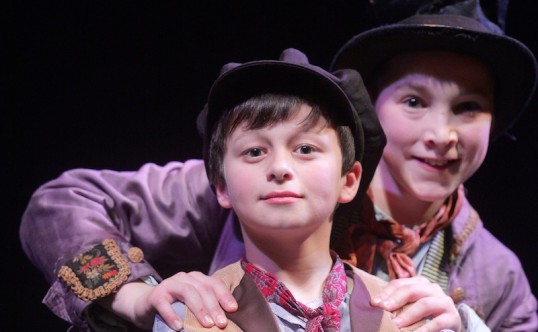 Alexander Morrison (Oliver) and Michael Denvir (Dodger) in Southern Light's Oliver!. Photo: Phil Wilkinson