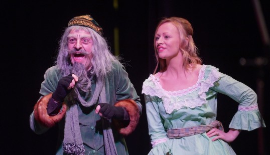 Charlie Monro (Fagin) and Claire Hughes (Bet) in Southern Light's Oliver! Photo: Phil Wilkinson