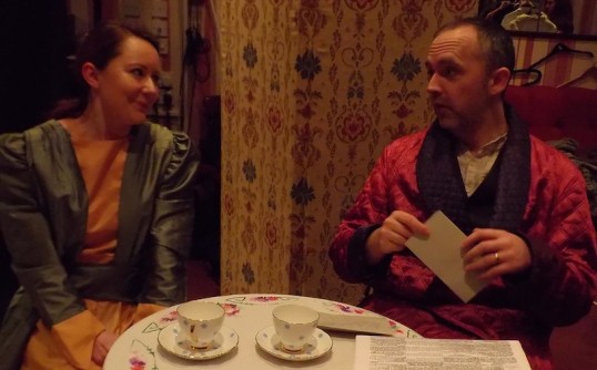 Andrea McKenzie and Rob Flett. Rehearsal photo Liz Hare