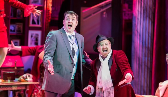 Jason Manford as Leo Bloom and Cory English as Max Bialystock. photo: Manuel Harlan