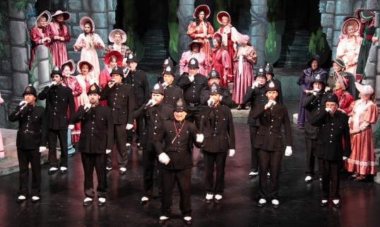 The Sargeant and his men contemplate the policeman's lot and find it is not as happy as one might suppose. Photo Ross Main