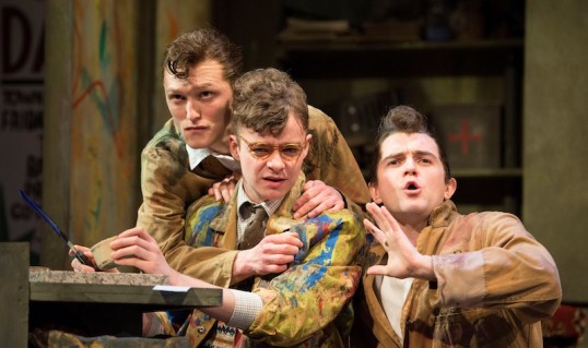 The Slab Boys Sammy Hayman (Phil), Scott Fletcher (Hector),  Jamie Quinn (Spanky). Photo: Tim Morozzo