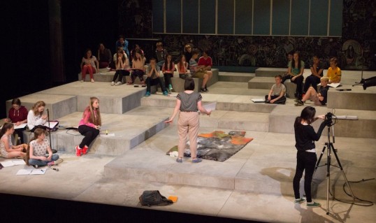 Th Mancub cast in rehearsal. Photo: LYT