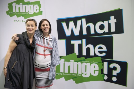 Kath M Mainland, fringe chief exec with  Bryony Kimmings. Photo: Jane Barlow
