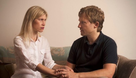 Rhiannon King and Gregor Haddow in rehearsal. Photo Judith Fieldhouse