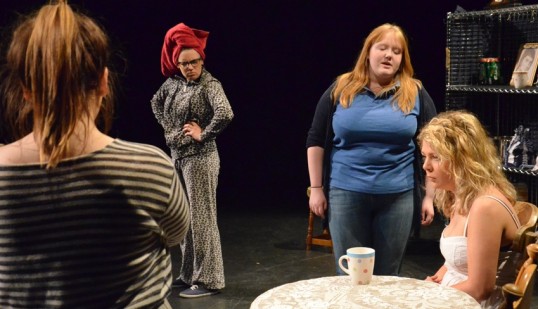 The cast of the Bold Girls. Photo: Iain Davie