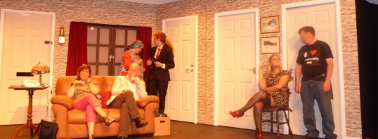 The cast of Noises Off. Photo: John McLinden