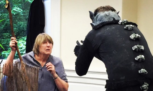 Wendy Mathison and Kyle Matson in rehearsal. Photo The Grads