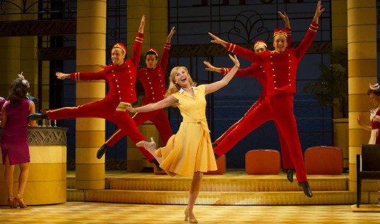 Carley Stenson as Christine, and ensemble. Photo Alastair Muir