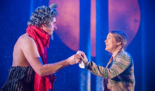 Ewan Donald (Mr Tumnus) Claire-Marie Sneddon ( Lucy). Photo: Tommy Ga Ken Wan