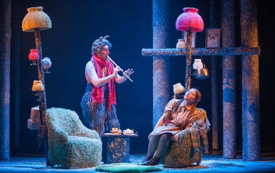 The Lion, The Witch and the Wardrobe at the Royal Lyceu.Ewan Donald and Claire-Marie Seddon as Mr Tumnus & Lucy. Photo Tommy Ga-Ken Wan