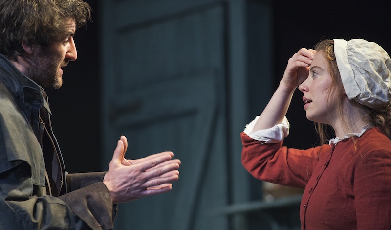 Philip Cairns as John Proctor and Meghan Tyler as Abigail Williams “I danced for the Devil; I saw him, I wrote in his book; I go back to Jesus; I kiss His hand. I saw Sarah Good with the Devil!” When young women are discovered trying to conjure spirits, the God-fearing people of Salem, Massachusetts are told the devil is in their midst and must be rooted out at all costs. Accusations fly, scores are settled, and fear and suspicion reign. With terrifying power and momentum their faith becomes a murderous instrument of lust, paranoia and revenge. Written during Joe McCarthy’s anticommunist trials in America, this classic tale of the witch hunts in colonial New England still stands as a powerful parable against the politics of fear. The Crucible By Arthur Miller Directed by Lyceum Associate Artist John Dove Picture : Drew Farrell Tel : 07721 -735041 www.drewfarrell.com Image is free to use in connection of the promotion of 'The Crucible' and The Lyceum Theatre. Permissions for ALL other uses needs to be sought and payment make be required. Opens at The Royal Lyceum Theatre, Edinburgh 18 February - 19 March 2016 CAST Richard Addison Irene Allan David Beames Philip Cairns Richard Conlon Ron Donachie Robert Jack Isabella Jarrett Kirsty Mackay Kirsty MacLaren Mark McDonnell Anne Odeke Greg Powrie Douglas Russell Joanna Tope Dan Travis Meghan Tyler YOUNG COMPANY Caitlin Mitchard Christina Gordon Emma Gribbons Gowan Mackay CREATIVE TEAM John Dove, Director Michael Taylor, Designer Tim Mitchell, Lighting Designer Philip Pinsky, Composer/Sound Designer Lynn Bains, Voice/Dialect Coach Robert Jack, Assistant Director #TheCrucible | #lyceum50 Sponsored by Gleneagles With additional support from The Unity Theatre Trust For Further information please contact Press, Royal Lyceum Theatre Edinburgh Main Line: 0131 248 4800| Direct Line: 0131 248 4822