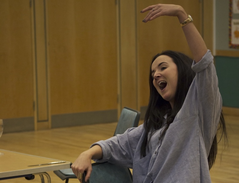 Hazel McBain (Musetta) in rehearsal. Photo Margot Watson