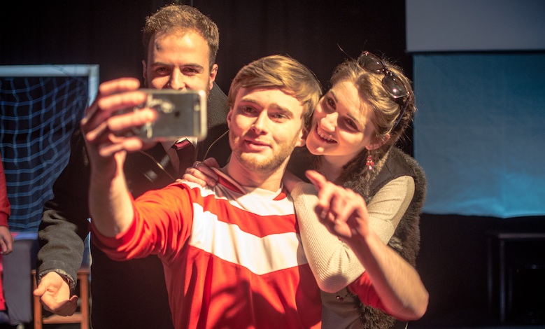 Tom Birch, Adam Butler and Heather Daniel. Photo: Aliza Hoover at Ummatiddle