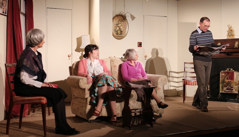 Chris Mitchell (Letitia Blacklock), Ruth Gray(Julia Simmons), Judith Petrie(Dora Banner) and Scott Kerr (Patrick Simmons). Photo Sarah Howley