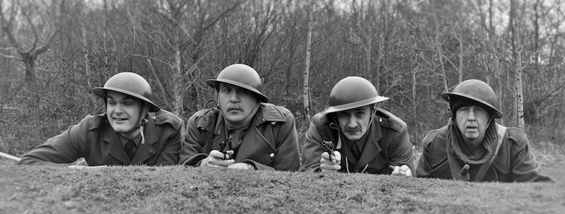 Going over the top - George, Darling, Blackadder and Baldrick. Photo Mario McPherson/Kirsty Boyle
