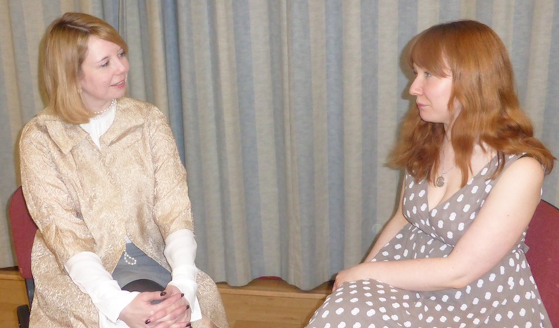 Primrose Way in rehearsal: Kerry Trewern and Zoe Kelly. Photo: ETA