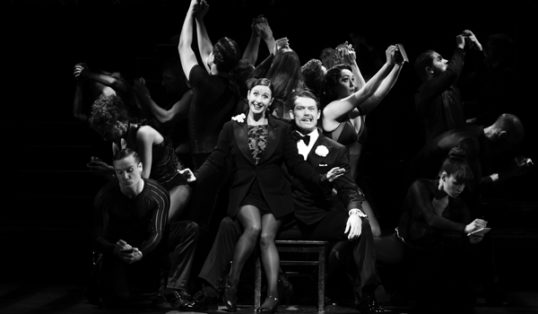 Hayley Tamaddon, John Partridge and Ensemble. Photo: Catherine Ashmore