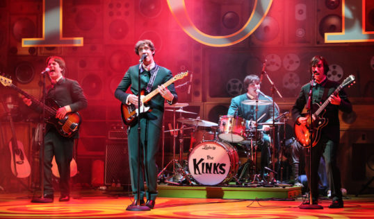 Garmon Rhys (Pete Quaife), Ryan O'Donnell (Ray Davies), Andrew Gallo (Mick Avory) and Mark Newnham (Dave Davies). Photo Kevin Cummins