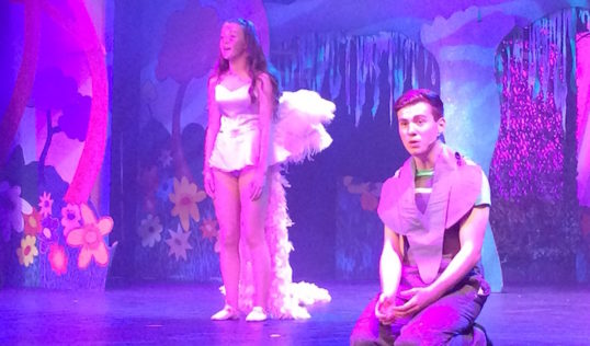 Maya Finlayson (Gertrude McFuzz) and Cameron Kilgore (Horton). Photo: LYAMC