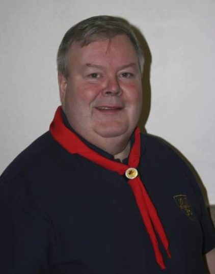 John Duncan, wearing his Gang Show Neckie