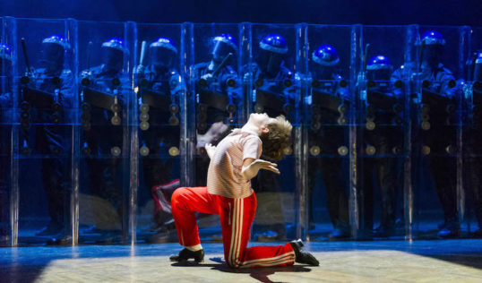 Lewis Smallman (Billy Elliot) and Ensemble. Photo Alastair Muir