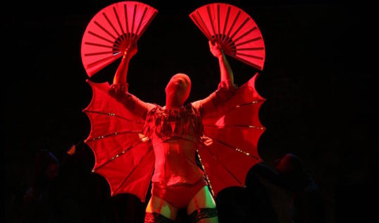 Mazz Marsden at the diploma in Physical Theatre Practice showcase in the Arches