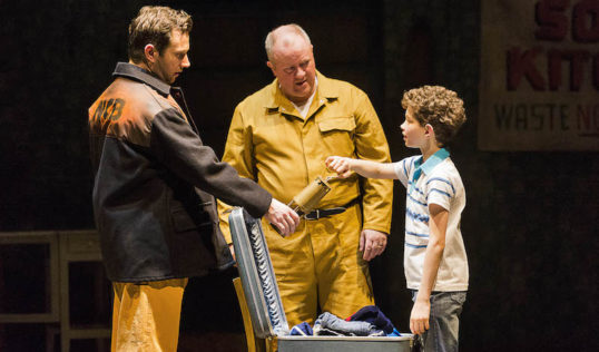 Scott Garnham (Tony), Martin Walsh (Dad) and Adam Abbou (Billy). Photo: Alastair Muir