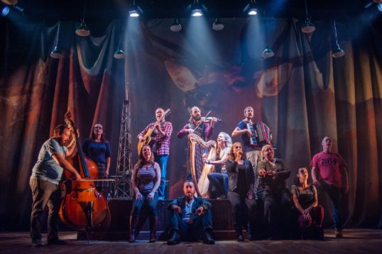 The cast of The Cheviot, the Stag and the Black, Black Oil. Photo: Tommy Ga-Ken Wan