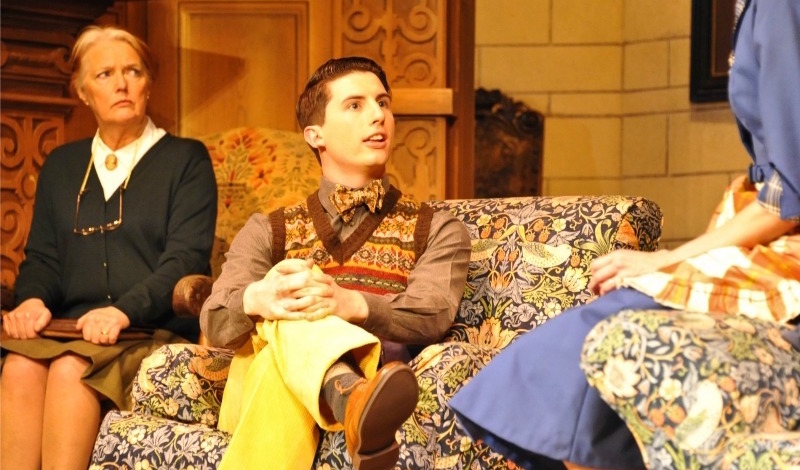 Louise James (Mrs Boyle) and Oliver Gully (Christopher Wren). Photo Liza Maria Dawson.