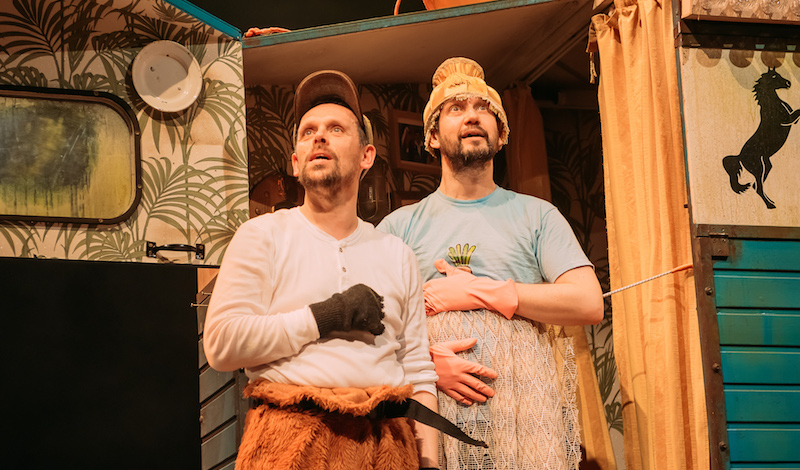 Andy Cannon (left) with Andy Manley in Black Beauty. Photo Mihaela Bodlovic