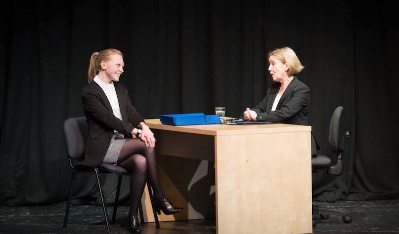 Imogen Lucy Reiter and Hilary Davies Contractions The Grads. Photo Walter Hampson