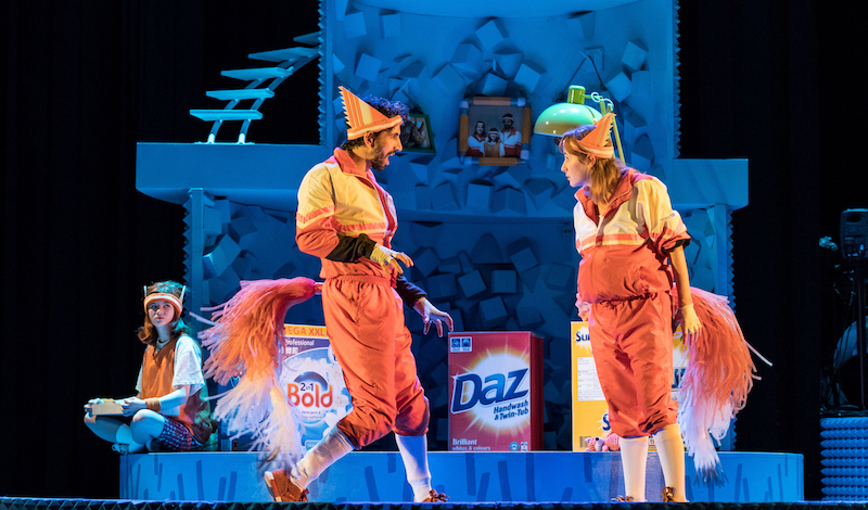 Jade Croot (Kit), Greg Barnett (Mr Fox) and Lillie Flynn (Mrs Fox) Pic Manuel Harlan