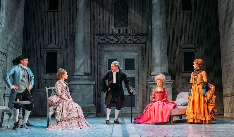 John Kielty, Helen Mackay, Richard Conlon, Nicola Roy, and Pauline Knowles in The Belle’s Stratagem. Pic Mihaela Bodlovic