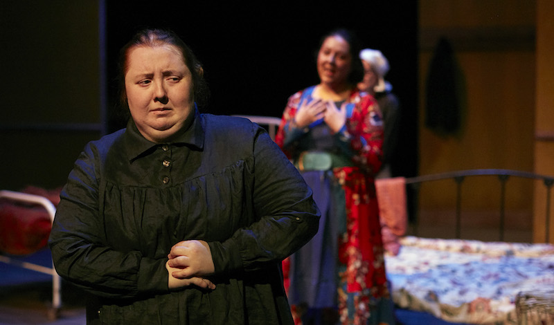Emma McCaffrey and Teri Robb. Three Sisters by Lung Ha Theatre Company Pic Pete Dibdin